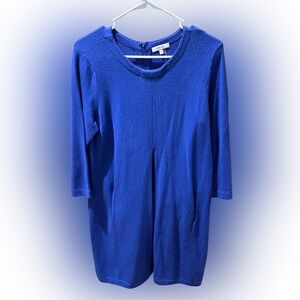 Tyler Boe Blue Cindy Inverted-Pleat A-Line Dress Size - Small